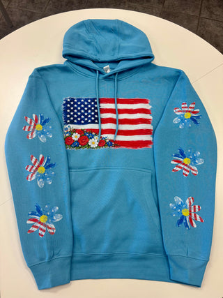 Red, White, & Bloom Hoodie