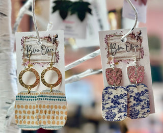 Ready for Fall Bleu Olive Earrings