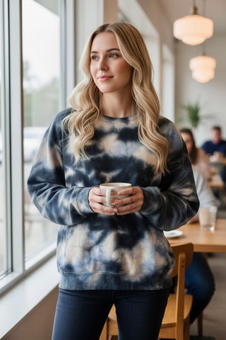 The Blues Ice Dye Crewneck