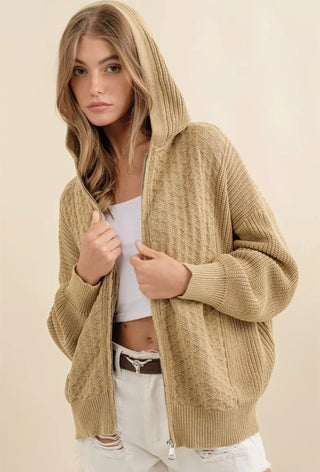 Cozy Cabin Knit Zip Hoodie