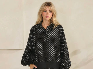 After Dark Polka Dot Pullover
