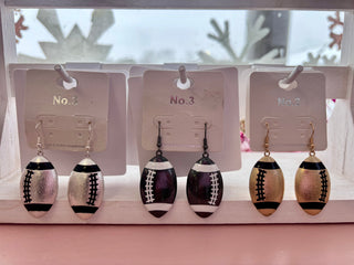 Football Dangle Earrings