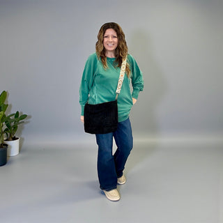 Corduroy Tote Bag With Guitar Strap