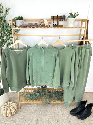 IN STOCK Ryker Vintage Wash Hoodie- Olive