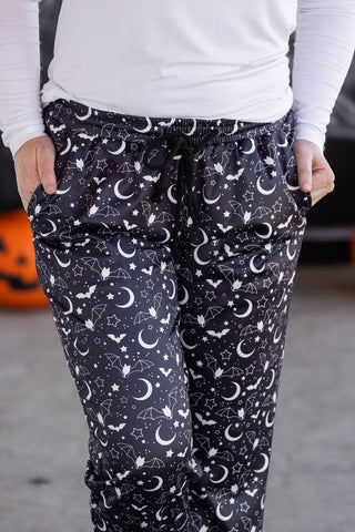 IN STOCK Lounge Pants - Midnight Bats FINAL SALE