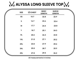 IN STOCK Alyssa Long Sleeve Top - Olive