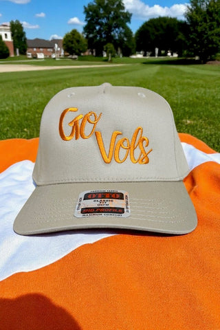 Go Vols Tan Canvas Embroidered Hat
