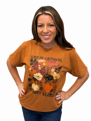 God is Faithful TShirt - Market Exclusive - Heathered Texas Orange Tultex Tee