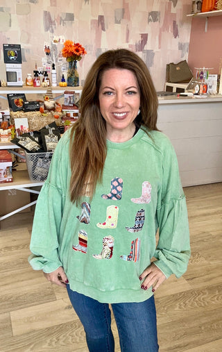 Plus Only Boots Pullover