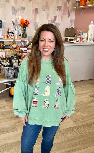 Plus Only Boots Pullover