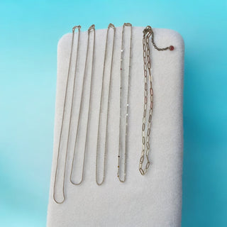 White Silver Chain Necklaces