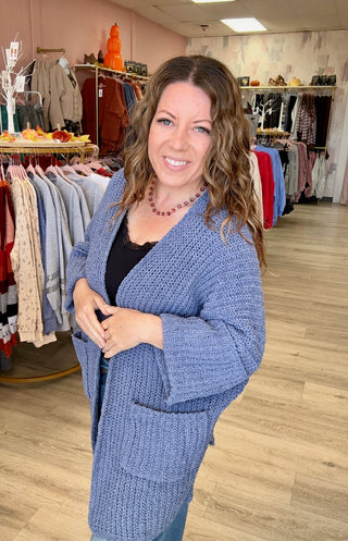 Dusty Blue Cardigan