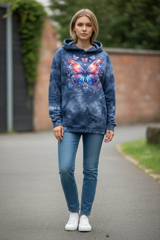 CUSTOM Navy Tie Dye Hoodie