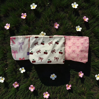 Bow Knot Cosmetic Clutch Bag