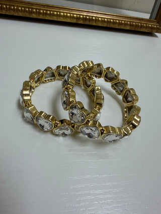 Bling Heart Stretch Bracelet