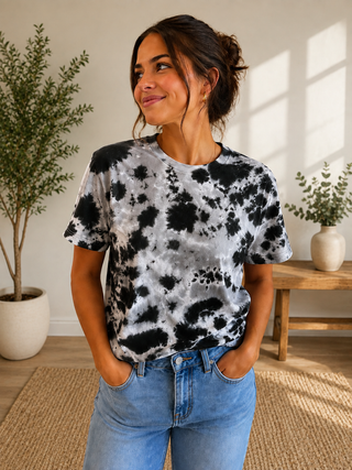 Midnight Marble Tie Dye Top