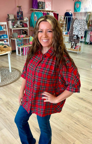 Holiday Heritage Plaid Button Up
