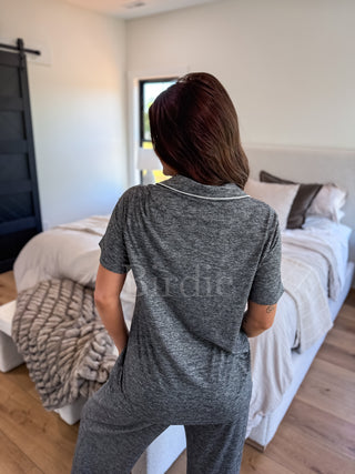 BIRDIE Short Sleeve PJ Set in Cookies & Cream (Sold as Set)
