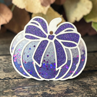 Purple Sparkle Pumpkin Freshie