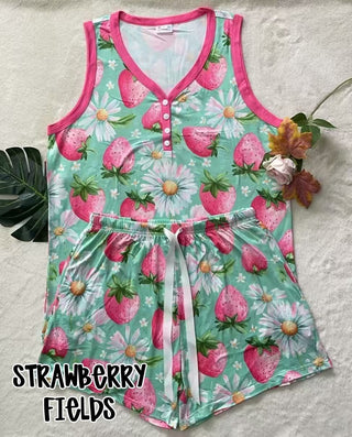 Shirley & Stone Strawberry Fields PJs