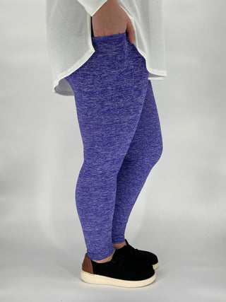 Purple Fleece Leggings w/ Pockets
