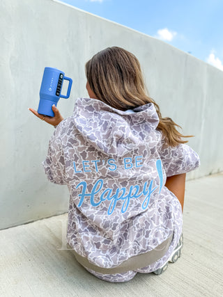 BIRDIE Let's Be Happy Duck Camo Hoodie