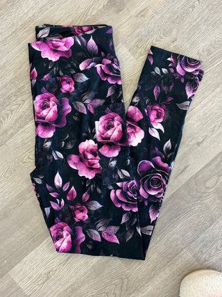 Purple Rose Leggings