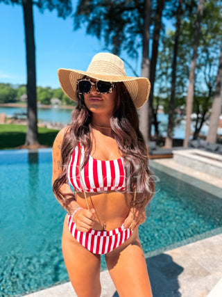 BIRDIE Two Piece Swimsuit in Freedom Forever (Sold As Set)