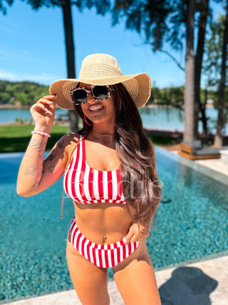BIRDIE Two Piece Swimsuit in Freedom Forever (Sold As Set)