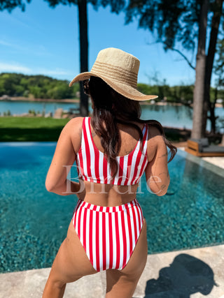 BIRDIE Two Piece Swimsuit in Freedom Forever (Sold As Set)
