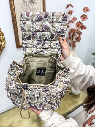 BIRDIE Duck Camo Quilted Backpack
