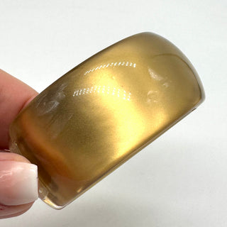 Golden Lining – Vintage Lucite Clamper Bracelet
