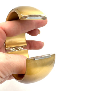 Golden Lining – Vintage Lucite Clamper Bracelet