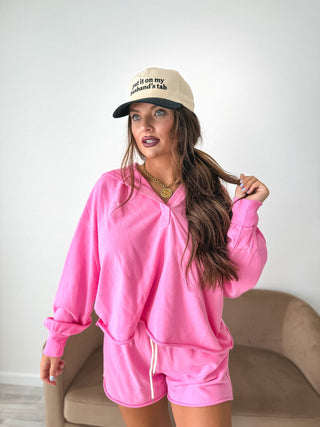 BIRDIE PREORDER Cozy Club Shorts in Bubblegum