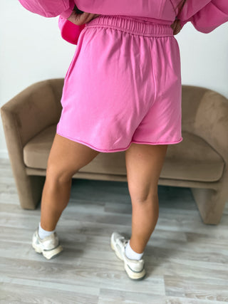 BIRDIE PREORDER Cozy Club Shorts in Bubblegum