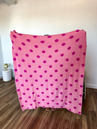 BIRDIE Reversible Blanket in Pinky Promise Dot