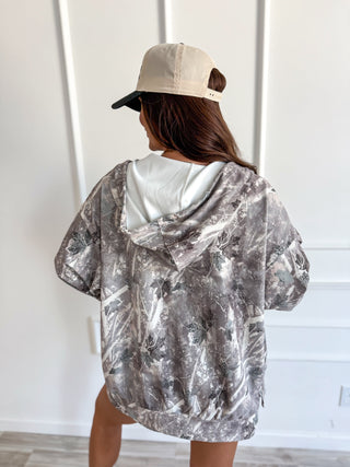 BIRDIE Cloud Nine Oversized Jacket in Iced Out Camo