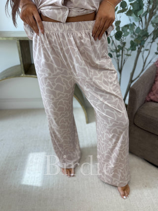 BIRDIE Short Sleeve PJ Set In Bare Marsh Camo (sold as set)
