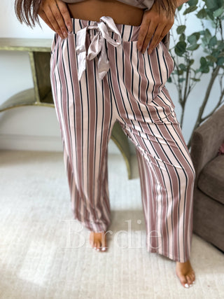 BIRDIE Stretchy Lounge Pants in Cocoa Linen