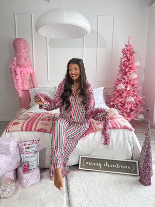 BIRDIE PREORDER Sleepy Chic PJ Set in Everberry Lane