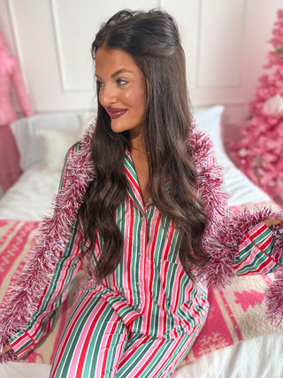 BIRDIE PREORDER Sleepy Chic PJ Set in Everberry Lane