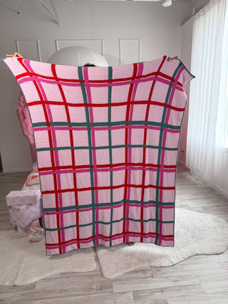 BIRDIE PREORDER Blanket in Pinkmas Plaid