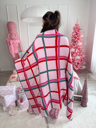 BIRDIE PREORDER Blanket in Pinkmas Plaid