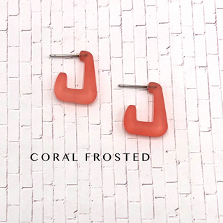 Elle Frosted Hoop Earrings