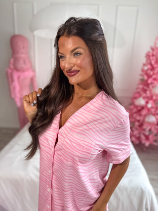 BIRDIE PREORDER Slumber Dress in Purrfectly Pink
