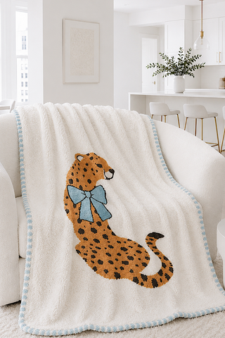 Stay Wild Blue Child Cheetah Blanket©