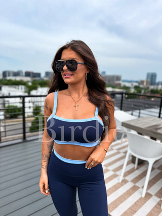BIRDIE PowerSplit Bra in Blueberry Breeze