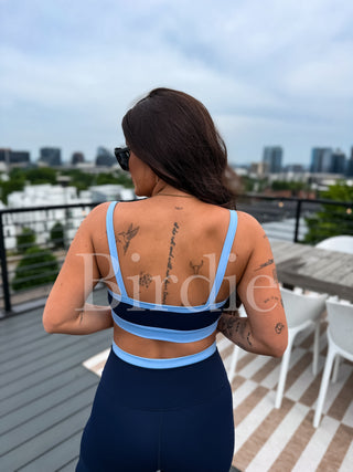 BIRDIE PowerSplit Bra in Blueberry Breeze