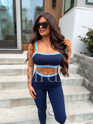 BIRDIE PowerSplit Bra in Blueberry Breeze