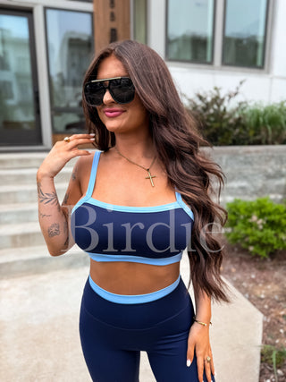 BIRDIE PowerSplit Bra in Blueberry Breeze